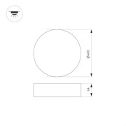 Светильник IM-RONDO-EMERGENCY-3H-R400-40W Warm3000 (WH, 120 deg, 230V) (Arlight, IP40 Металл, 2 года) 039648