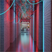 Лента герметичная MOONLIGHT-BLACK-SIDE-G280-D25mm 24V RGB 360deg (14.4 W/m, IP65, 1m, wire x1) (Arlight, Вывод боковой, 3 года) 047199