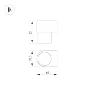 Светильник SP-SPICY-WALL-MINI-S60x39-3W Day4000 (GD, 40 deg, 230V) (Arlight, IP20 Металл, 3 года) 035541