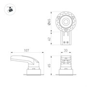 Светильник MS-RIALTO-TRIMLESS-R40-9W Day4000 (BK, 36deg, 230V) (Arlight, IP20 Металл, 5 лет) 047774