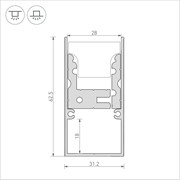 Профиль-держатель ARH-FLOOR27-H28-2000 (Arlight, Металл) 039471