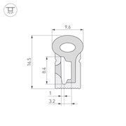 Силиконовый профиль WPH-FLEX-0817-SIDE-S8-10m WHITE (Arlight, Силикон) 040827