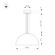 Светильник SP-RESTO-HANG-R500-30W Warm3000 (WH, 100 deg, 230V) (Arlight, IP20 Металл, 3 года) 039697