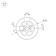 Силиконовый профиль WPH-FLEX-D40-360deg-S10-5m WHITE (Arlight, Силикон) 045869