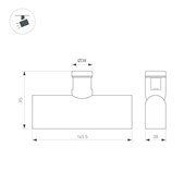 Светильник ART-APRIORI-LASER-L165-8W Warm3000 (GD, 48 deg, 48V) (Arlight, IP20 Металл, 3 года) 039283