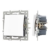 Механизм выключателя одноклавишный перекрёстный SWT-MKX1-PL-WH (250V, 16A) (Arlight, -) 043718
