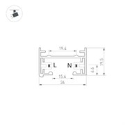 Трек LGD-2TR-TRACK-1000-BK (C) (Arlight, IP20 Металл, 3 года) 022771
