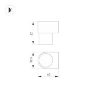 Светильник SP-SPICY-WALL-MINI-S60x39-3W Day4000 (BK, 40 deg, 230V) (Arlight, IP20 Металл, 3 года) 034906