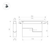 Светильник MAG-ORIENT-FLAT-FOLD-S195-6W Day4000 (BK, 80 deg, 48V, DALI) (Arlight, IP20 Металл, 5 лет) 034658(1)