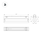 Светильник MAG-VIBE-LASER-TURN-L209-12W Warm3000 (BK, 24 deg, 48V) (Arlight, IP20 Металл, 5 лет) 044427