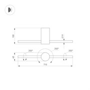Светильник SP-PICASO-M-TURN-L700-12W Warm3000 (GD, 100 deg, 230V) (Arlight, IP20 Металл, 3 года) 036501