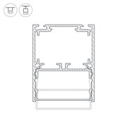 Профиль SL-LINE-4050-3L-2000 ANOD BLACK (Arlight, Алюминий) 044670