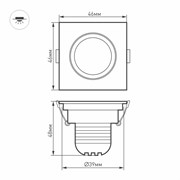 Светодиодный светильник LTM-S46x46WH 3W Warm White 30deg (Arlight, IP40 Металл, 3 года) 015392