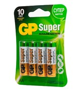 Батарейки GP Super 15A-CR4 LR6 АА BL4 (блистер 4шт) 04145Б