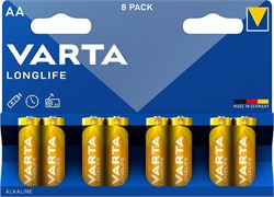 Батарейки VARTA LONGLIFE LR06 AA BL8 (блистер 8шт) 4008496554324