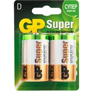 Батарейки большие GP Super Alkaline 13A-UE2 LR20 BL2 (блистер 2шт) 09215Б
