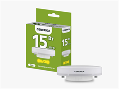 Лампа LED T80 таблетка 15Вт 230В 3000К GX53 GENERICA  LL-T80-15-230-30-GX53-G