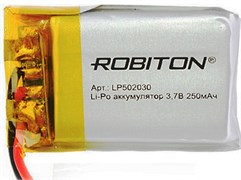 Аккумулятор ROBITON LP502030 3.7В 250мАч PK1 14063Б
