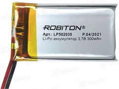 Аккумулятор ROBITON LP502035 3.7В 300мАч PK1 14899Б