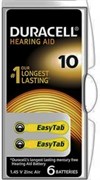 Батарейки для слуховых аппаратов DURACELL ZA10 1.45V (упак 6шт)(6/60/600/54000) 5000394089143