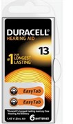 Батарейки для слуховых аппаратов DURACELL ZA13 PR48 1.45V (блистер 6шт) 5000394089204