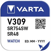 Батарейки серебряно-цинковые VARTA V309 бл.1 4008496272761