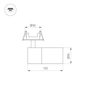 Светильник LGD-ARTEMIS-BUILT-FLAP-R55-12W Day4000 (WH, 8-80 deg, 230V) (Arlight, IP20 Металл, 5 лет) 051798