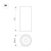 Светильник SP-GABI-SURFACE-R50-9W Warm3000 (BK, 60 deg, 230V) (Arlight, IP40 Металл, 5 лет) 052337