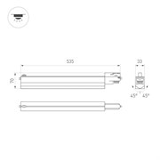Светильник LGD-NEPTUN-4TR-L535-20W Warm3000 (BK, 100 deg, 230V) (Arlight, IP20 Металл, 5 лет) 051925