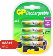 Перезаряжаемые аккумуляторы GP 95AAAHC AAA, емкость 950 мАч - 4 шт. в клемшеле GP 95AAAHC-2DECRC4 40 8846