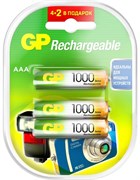 Перезаряжаемые аккумуляторы GP 100AAAHC AAA, емкость 930 мАч - 6 шт. в промо-упаковке 4+2 GP 100AAAH 11803