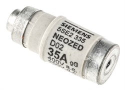 Вставка плавкая NEOZED 400В GL размер D02 35A гофрированная упаковка 5SE2335