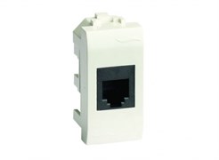 BRAVA Розетка компьютерная RJ45 категория 6 модуль 1 белая 76648B
