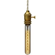 Лампа Iteria Vintage Nera Long E27 Golden 40W, T30/28F5G/40W T30/28F5G/40W