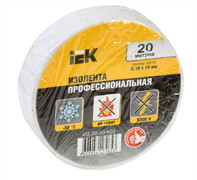 Изолента 0,18х19 мм белая 20 метров ИЭК UIZ-20-10-K01-1