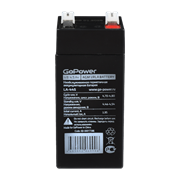 Аккумулятор свинцово-кислотный GoPower LA-445 4V 4.5Ah клеммы T1/ F1 (1/20) 00-00016678