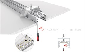 Профиль с экраном S2-LINIA69-F-2500 ANOD+OPAL (Arlight, Алюминий) 021177-1