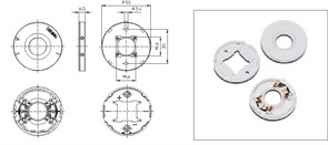 VS 89731 Держатель модулей (крышка) DMC, DMS 19*19 50мм - материал PCB, м3, для PC-Pad for Luga-C d=35mm Vossloh-Schwabe 564170.01