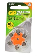 Батарейки для слуховых аппаратов GP Hearing Aid ZA13F-D6 ZA13 BL6 12756Б