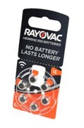 Батарейки для слуховых аппаратов RAYOVAC ACOUSTIC SPECIAL 13 BL8 (блистер 8шт) 04606745418