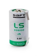 Батарейки литиевые SAFT LS 33600 CNR D с лепестковыми выводами 12198Б