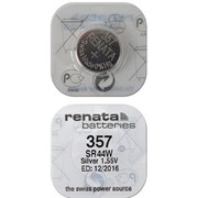Батарейки серебряно-цинковые RENATA SR44W 357, в упак 10 шт 12988Б