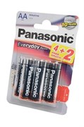 Батарейки Panasonic Everyday Power LR6EPS/6BP 4+2F LR6 4+2шт BL6 13852Б