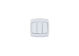 РОНДО Выключатель трехклавишный скрытый 250В 10А белый Schneider Electric VS05U-321-BI