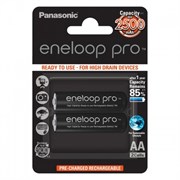 Аккумулятор Panasonic eneloop pro BK-3HCDE/2BE 2500мАч AA BL2 13651Б