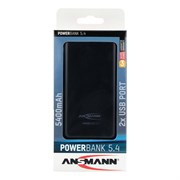 Внешний аккумулятор ANSMANN 1700-0066 Powerbank 5400мАч в комплекте с шнуром USB-microUSB BL1 14877Б