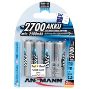 Аккумулятор Ni-MH   ANSMANN 5030842 2700 AA BL4 11092Б