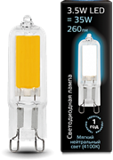 Лампа Gauss G9 AC220-240V 3.5W 260lm 4100K стекло LED 1/10/200 107809203