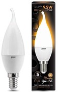 Лампа Gauss Свеча на ветру 9.5W 890lm 3000K E14 LED 1/10/50 104101110
