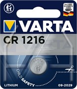Батарейки литиевые VARTA ELECTRONICS CR1216 6216 BL1 (блистер 1шт) 4008496270705